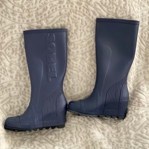 SOREL wedge rain boots sz 7